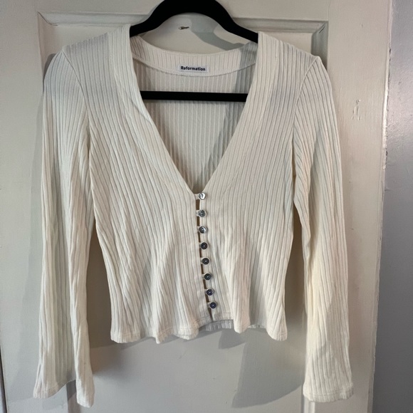 Reformation Gellar Knit Top M - Picture 10 of 11